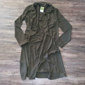 Sweet Rain Ross olive duster thin light brand new